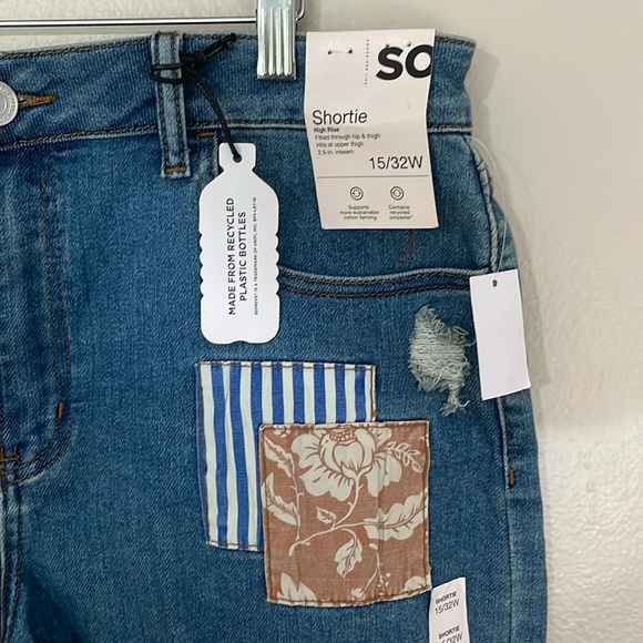 NWT SO Jean Shorts. Size 15/32W - Picture 2 of 7